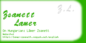 zsanett lamer business card